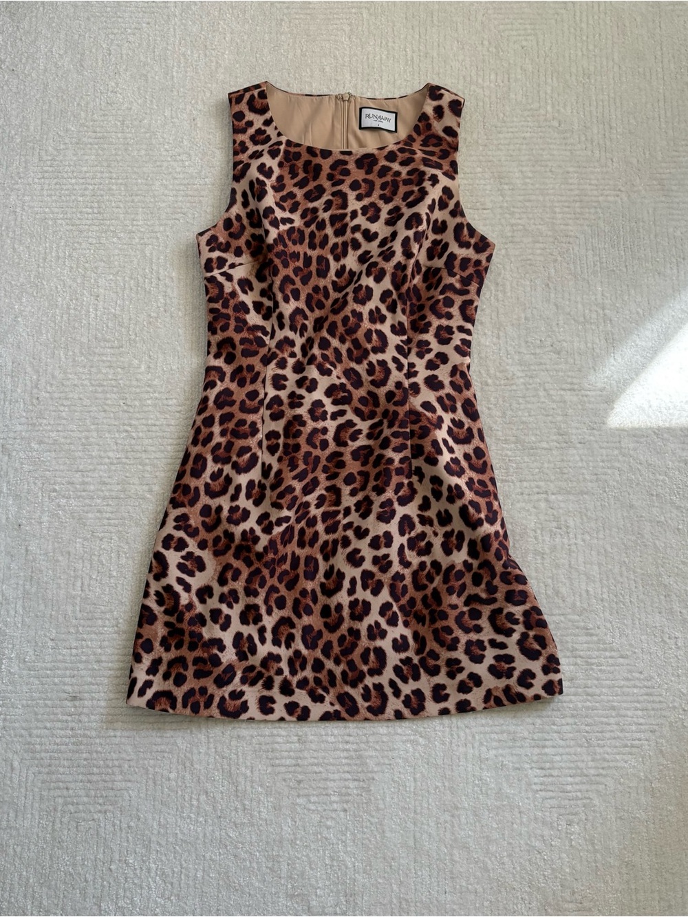 Runaway the Label Leopard Print Sleeveless Shift Dress